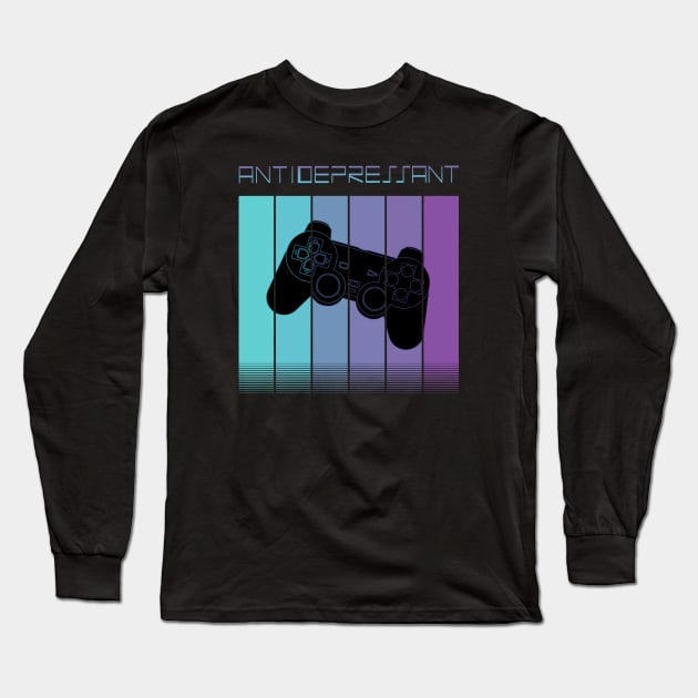 PlayStation Antidepressant Long Sleeve T-Shirt by TheWellRedMage